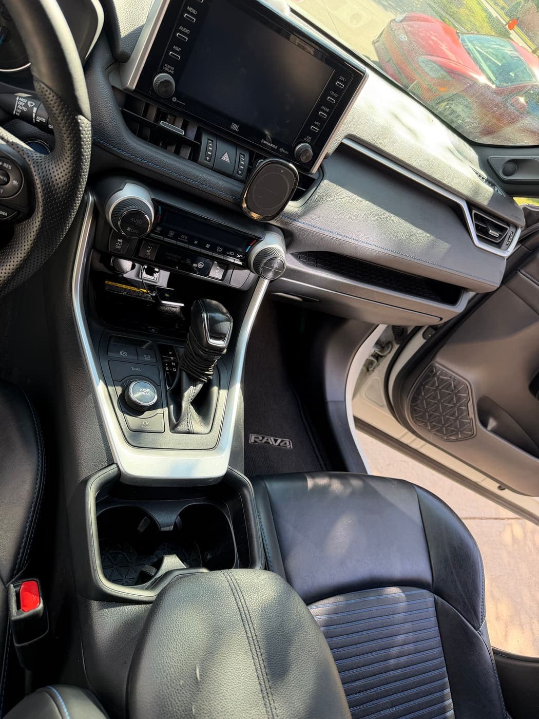 Toyota RAV4 center console and shifter after a wipe-down