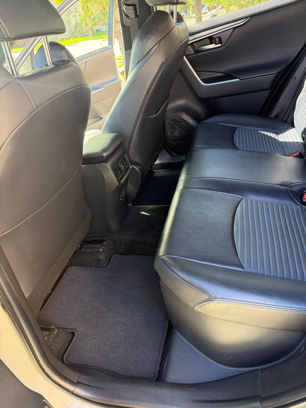 Toyota RAV4 rear seats and floor after vacuuming